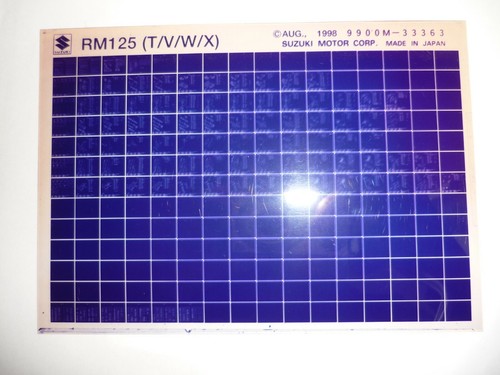 Suzuki rm125 aug - rm125, (t/v/w/x)