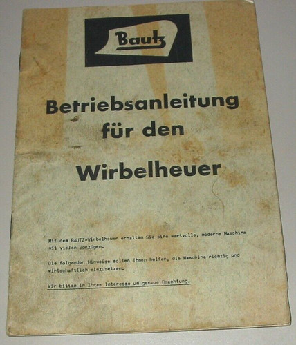 Betriebsanleitung bautz - betriebsanleitung,