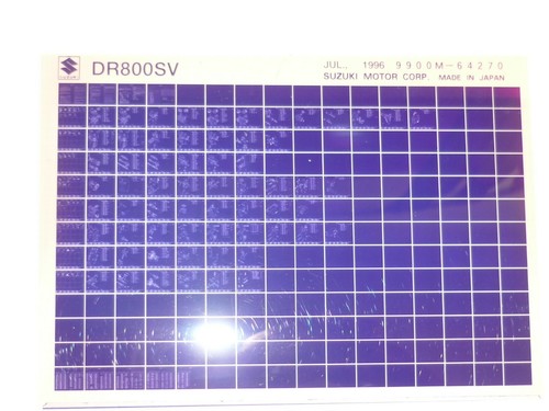 Suzuki dr800sv microfiche - dr800sv,