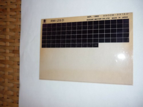 Suzuki rmi25 microfiche - d,