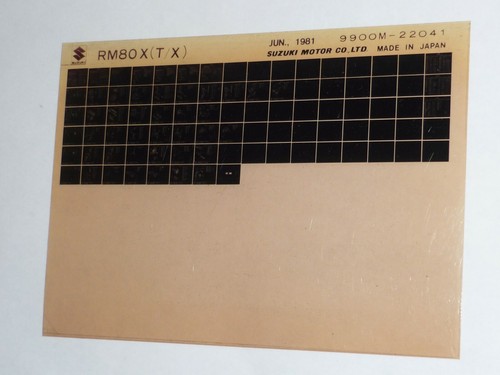 Suzuki rm80x microfiche - rm80x, (t/x)