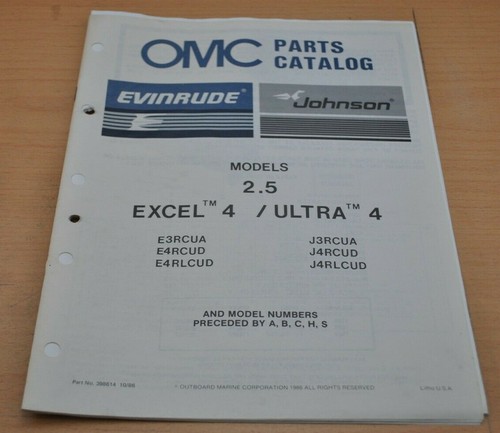 Omc models parts catalog 1986 - omc,